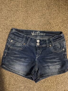 WallFlower Blue Denim Jeans with White Contrast Stitching